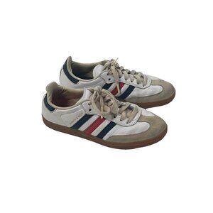 Adidas Sporty & Rich x Samba OG USA Leather White Red Blue Casual Sneakers Sz 6